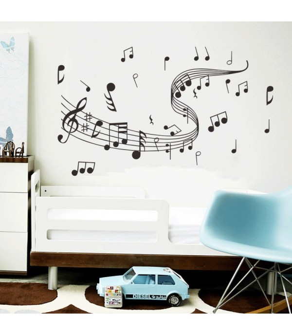 1Pc Wall Sticker Simple Note Pattern Creative Hand Painted Wall Decoratiion