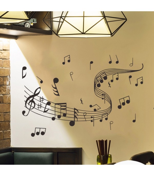 1Pc Wall Sticker Simple Note Pattern Creative Hand Painted Wall Decoratiion