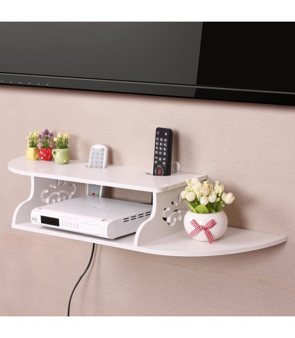 1Pc Wall Shelf Solid Color Hollow Out Modern Style Wall Art