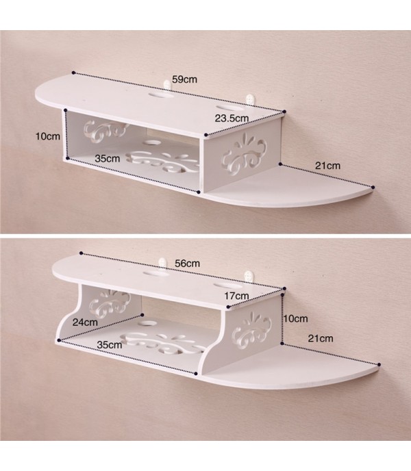 1Pc Wall Shelf Solid Color Hollow Out Modern Style Wall Art