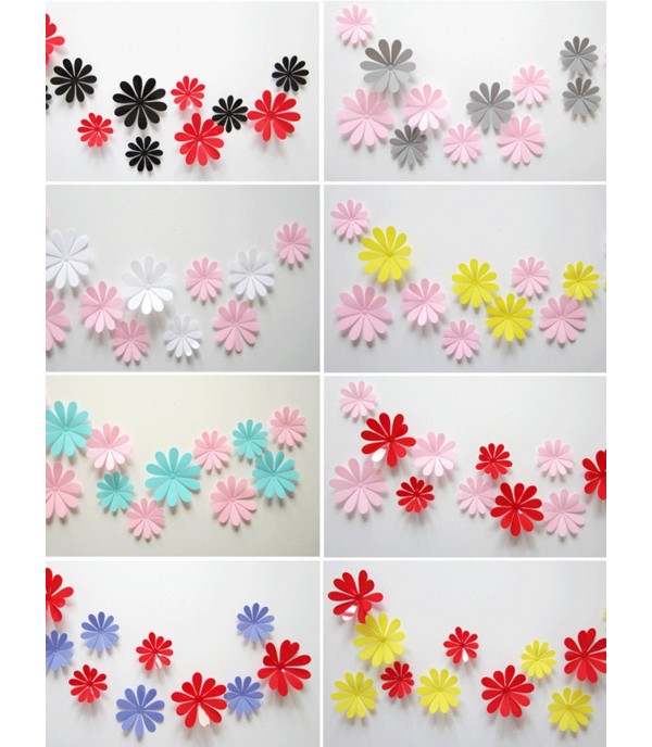 12Pcs Wall Stickers Creative Home 3D Flower Decorative Stickers