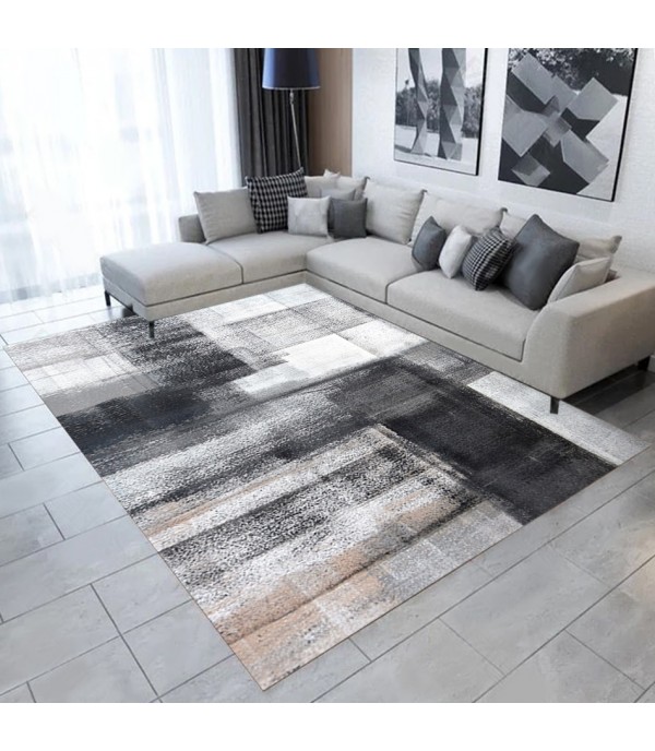 1 Piece Rug Soft Rectangle Ink Painting Print Living Room Bedroom Simple Rug