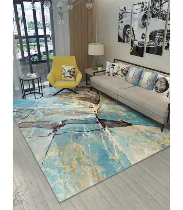 Soft Floor Mat Modern Style Abstract Painting Living Room Bedroom Bedside Carpet