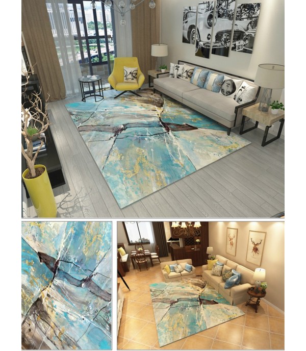 Soft Floor Mat Modern Style Abstract Painting Living Room Bedroom Bedside Carpet