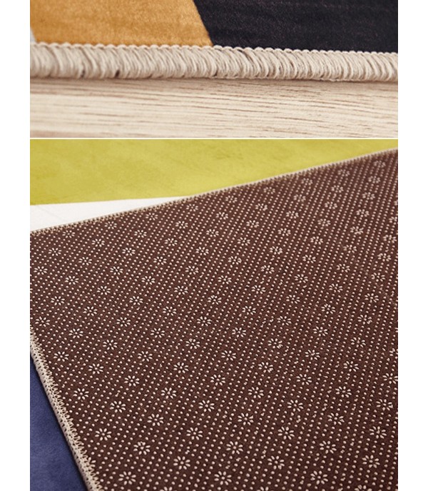 Soft Floor Mat Modern Style Geometric Printed Living Room Bedroom Kitchen Carpet