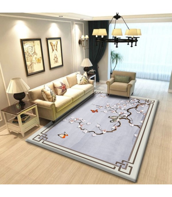Rug Simple Design 3D Floral Living Room Wear-resistant Rug