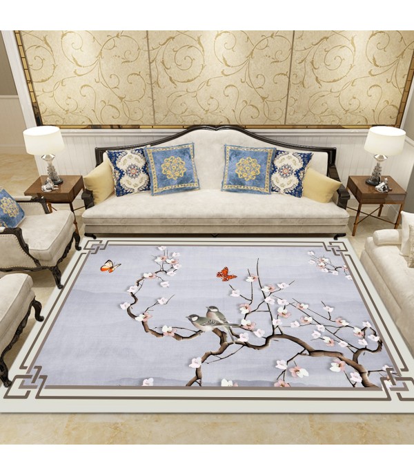 Rug Simple Design 3D Floral Living Room Wear-resistant Rug