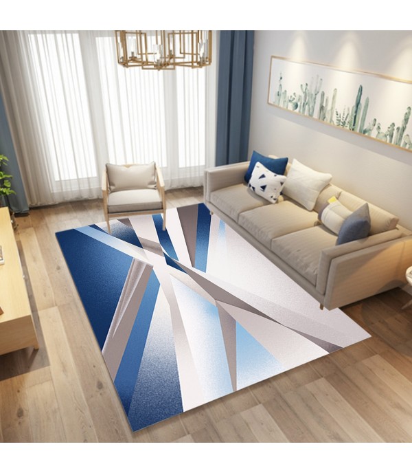 Bedside Carpet Rectangular Geometric Color Block Doorway Mat Living Room Rug