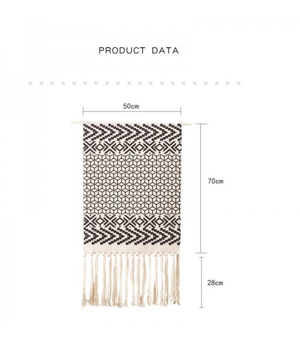 1Pc Home Floor Mat Bohemia Style Tassel Design Durable Tapestry