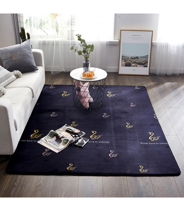 1Pc Flannel Floor Mat Simple Style Anti-Slip Living Room Sofa Rug Bedroom Carpet