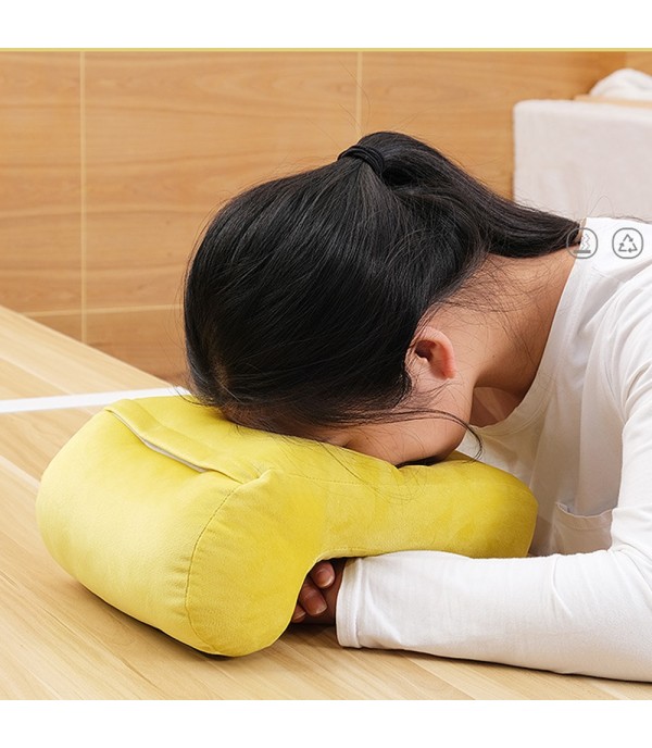 1Pc Pillow Solid Color Hollow Out Multifunctional Nap Pillow