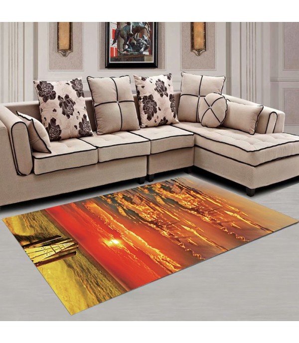 Rug Modern Simple Wear-resistant Scenery Pattern Carpet