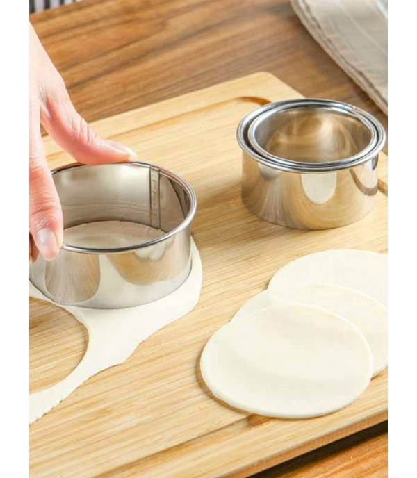 3 Pcs Kitchen Mold Set Stainless Steel Durable Round Molds