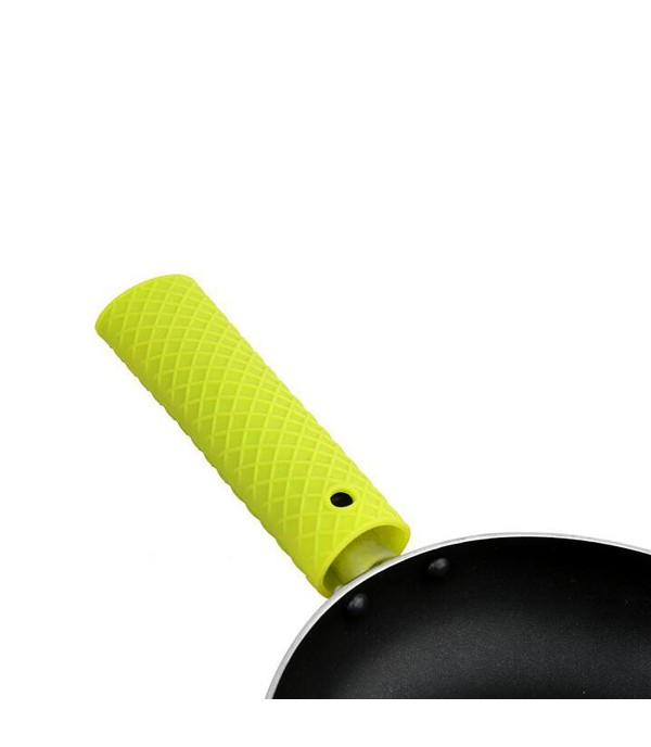 1 Pc Handle Cover Silicone Anti-Ironing Solid Color Durable Pan Cover