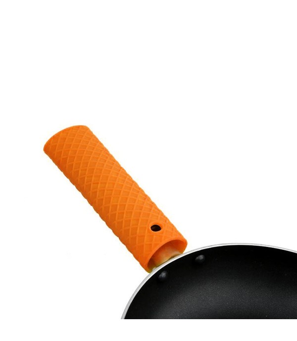 1 Pc Handle Cover Silicone Anti-Ironing Solid Color Durable Pan Cover