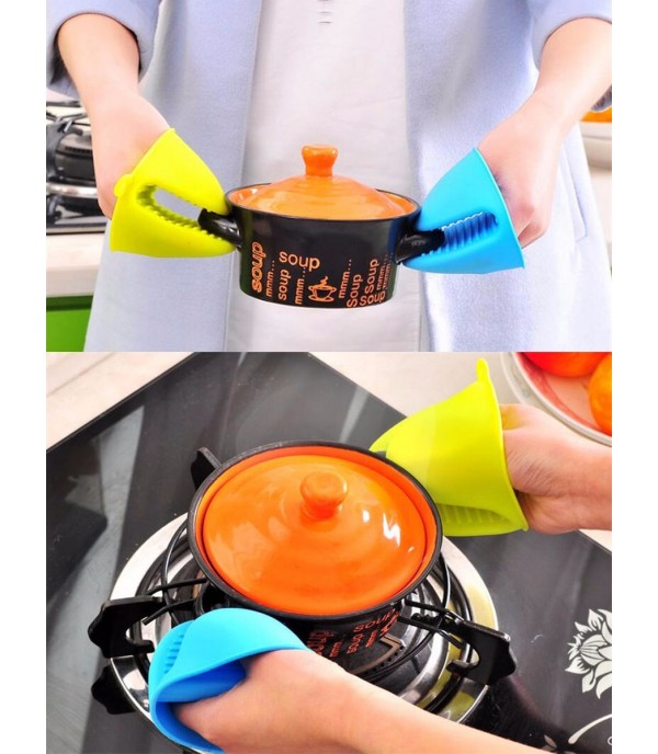 1Pc Cooking Glove Silicone Thick Heat Resistant Oven Pliable Glove