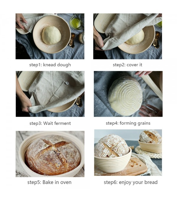Weave Bowl Bread Proofing Basket Bread Baking Sourdough Starter Jar Proofer Bread Making Kitchen Tool