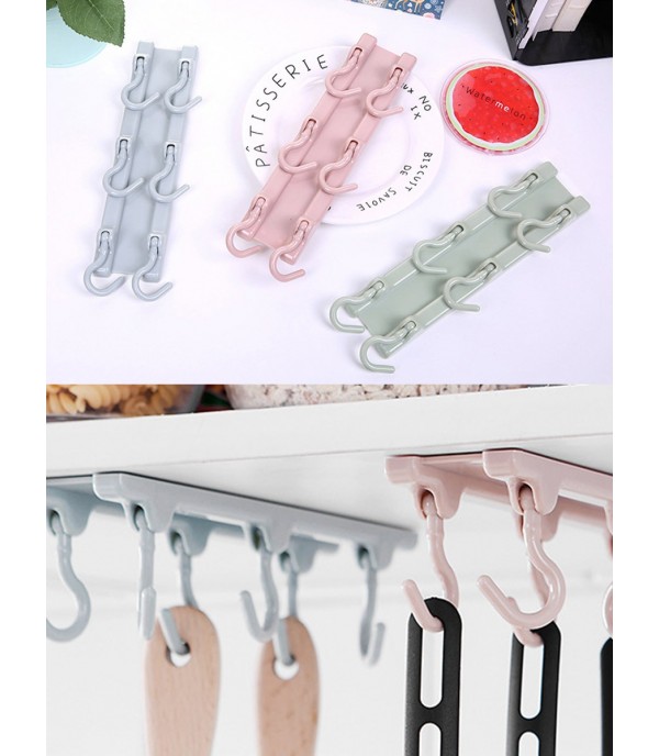 2Pcs Self Adhesive Hooks Hangers Multi-Purpose Kitchen Cookware Organizer Wardrobe Clothes Tie Hooks