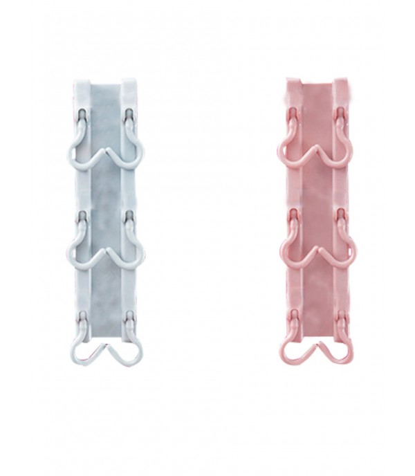 2Pcs Self Adhesive Hooks Hangers Multi-Purpose Kitchen Cookware Organizer Wardrobe Clothes Tie Hooks